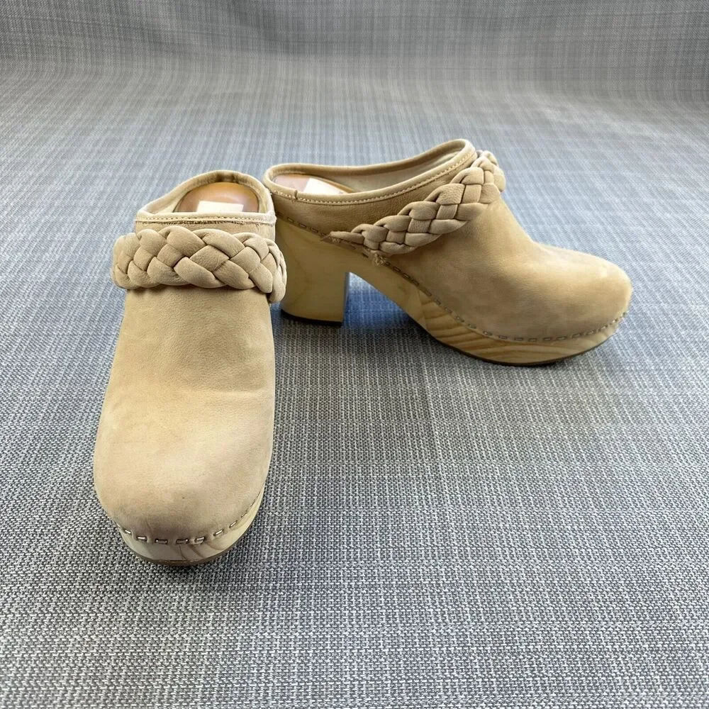 Dolce Vita Tan Mules with Braided Detail - Picture 1 of 9